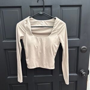 Pacsun Beige Long Sleeve Top XS